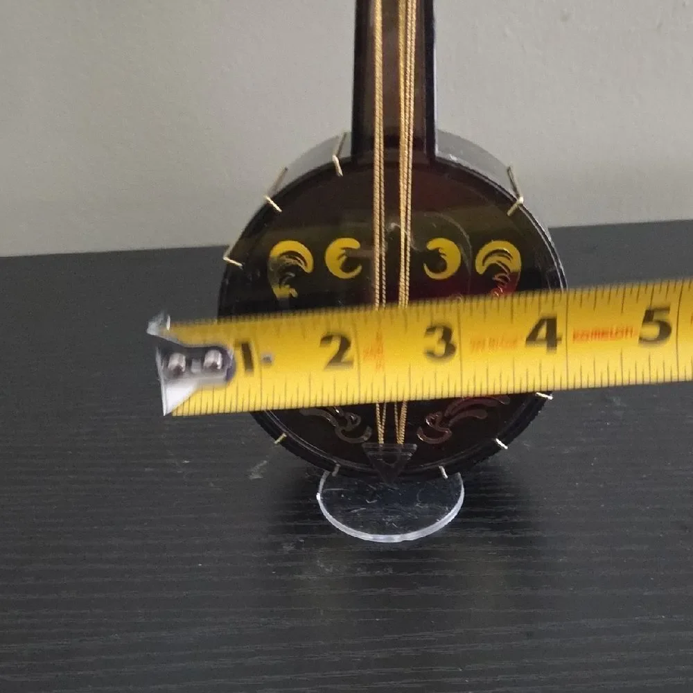 Decorative Black and Gold Banjo Figurine
